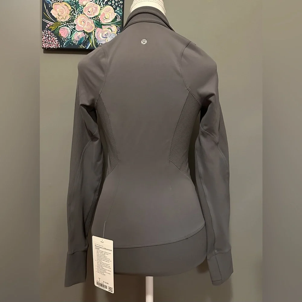 Lululemon Athletica Movement to Movement Jacket in Titanium- New With Tags - Picture 4 of 14